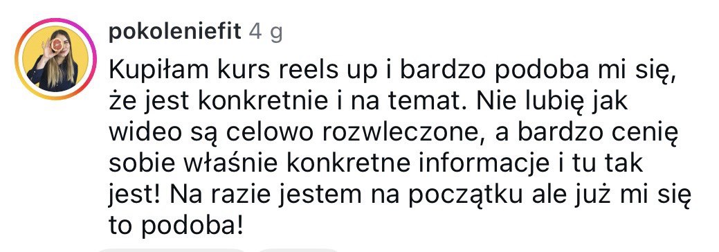 Opinia: kurs konkretny i na temat