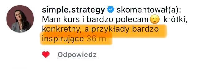 Opinia: konkretny, a przykłady bardzo inspirujące